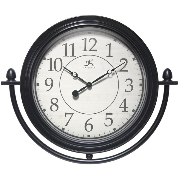 Infinity Instruments Finial Wall Clock 20308BK-4551